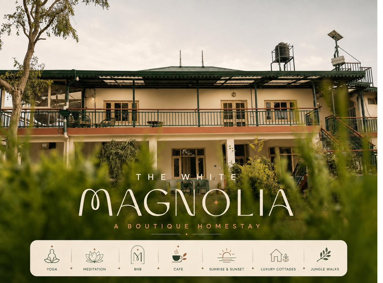 The White Magnolia homestay seen from the garden