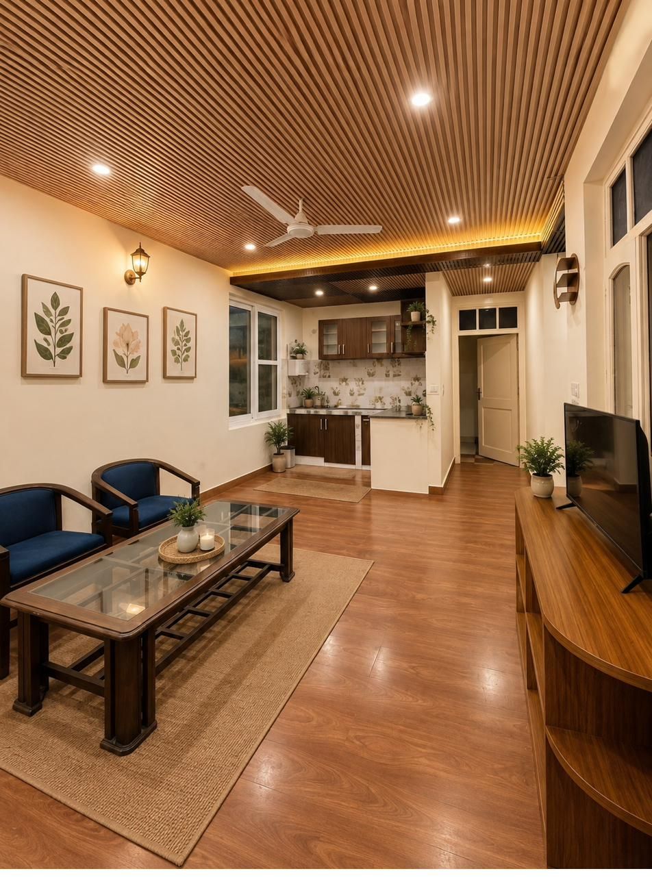 Open-plan living space at The White Magnolia